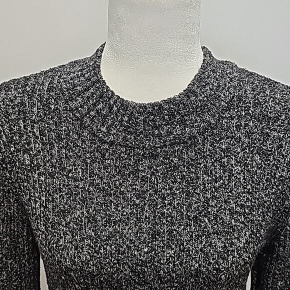 Who What Wear Black and White Knit Pullover Sweater Crew Neck Women's Size XL - Picture 5 of 7
